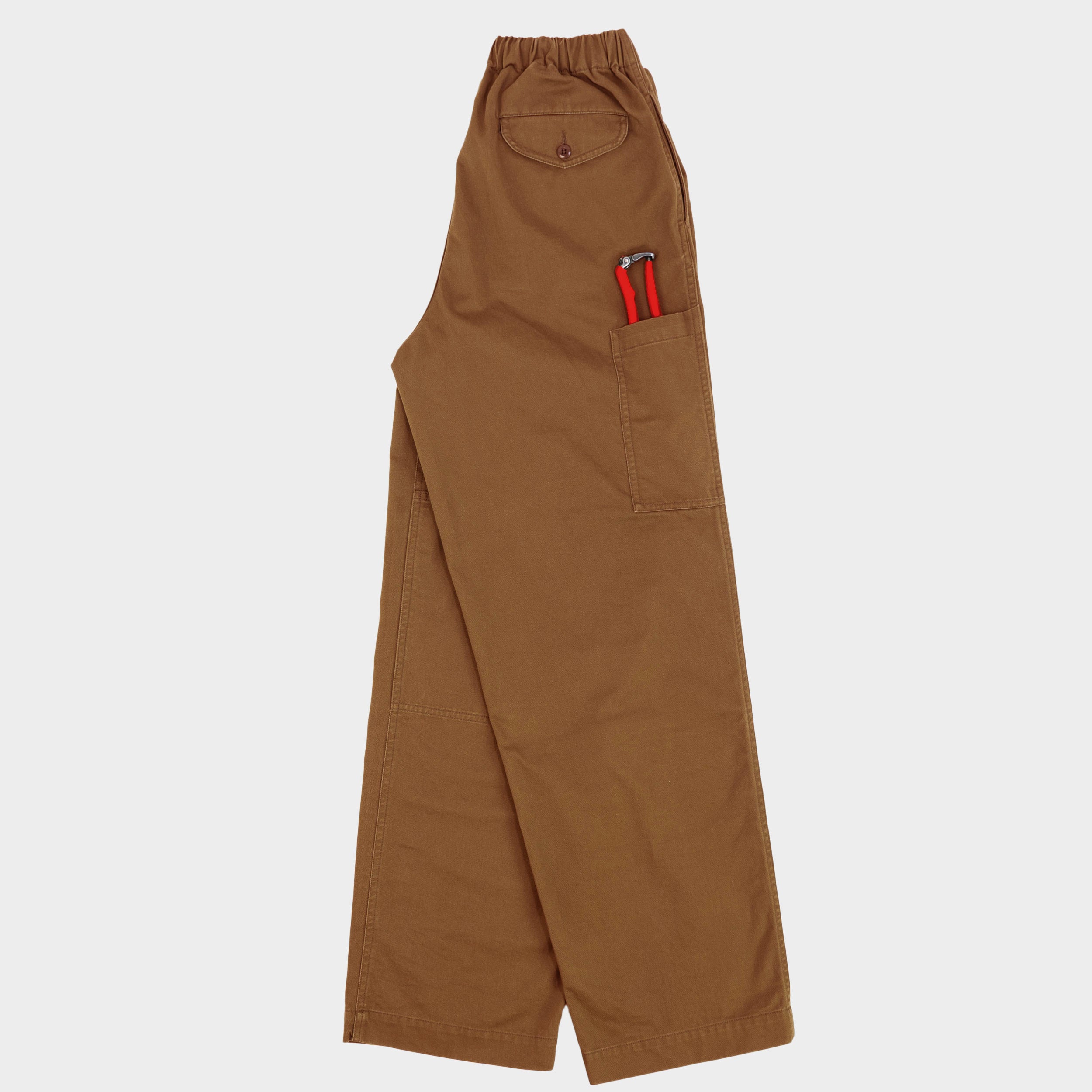 Washed Cotton Twill Easy Gardening Pant in British Tan