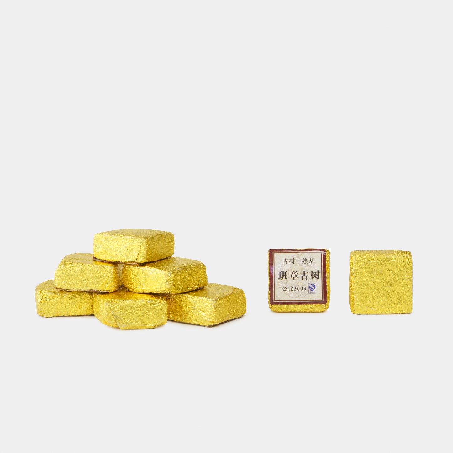 Handcrafted Aged Chinese Ban Zhang Gushu Tuocha Box 2003 Shou Puerh Tea