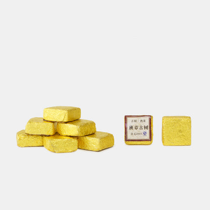 Handcrafted Aged Chinese Ban Zhang Gushu Tuocha Box 2003 Shou Puerh Tea