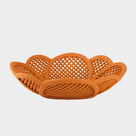 Vintage Handmade Terracotta Lattice Bowl
