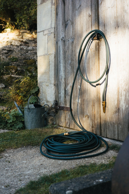 English Garden Hose with Brass Nozzle