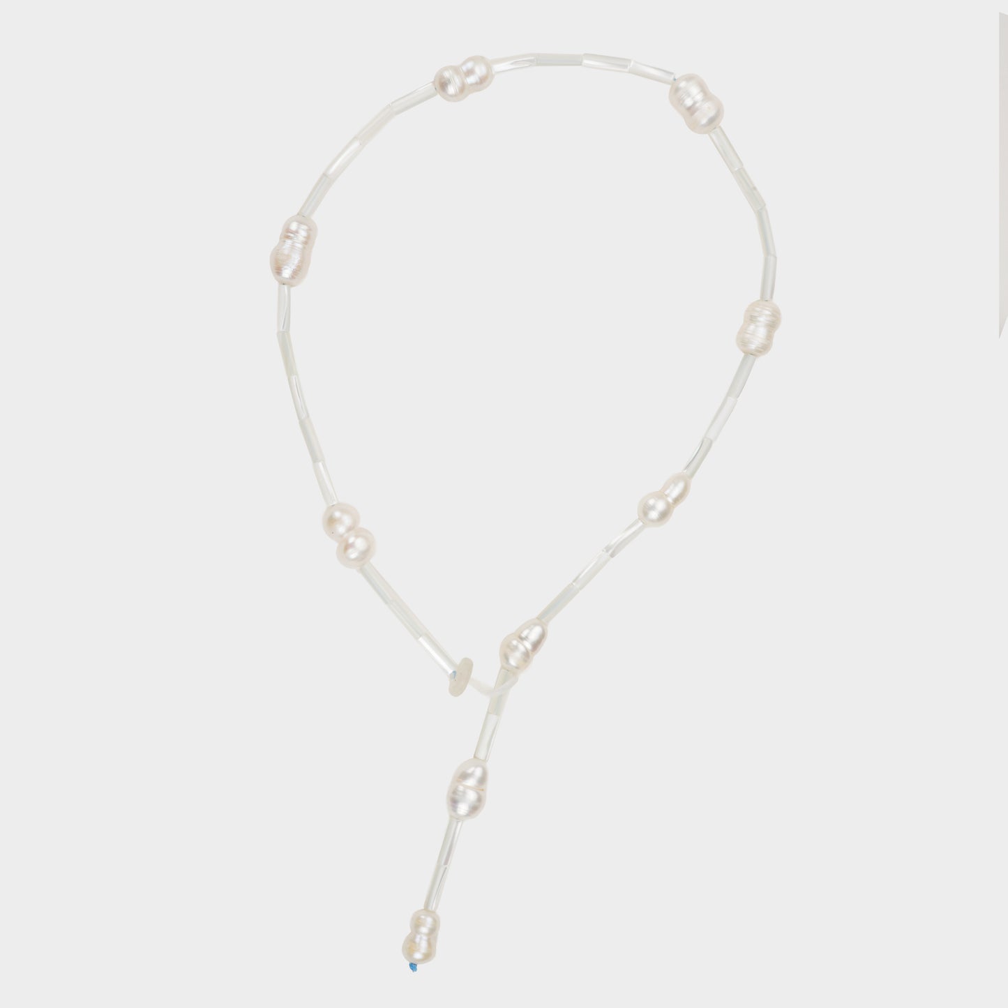 Handmade Long Thread Pearled Necklace