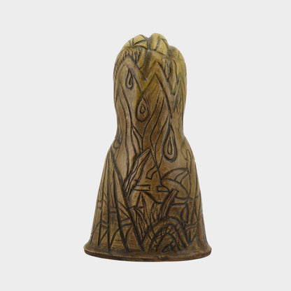 Vintage Ceramic Large Sculpture with Abstracted Thunder Motif