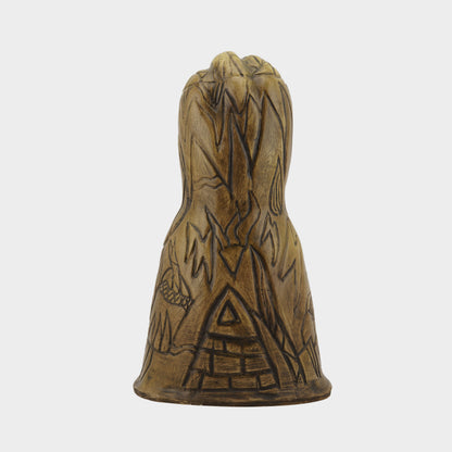 Vintage Ceramic Large Sculpture with Abstracted Thunder Motif