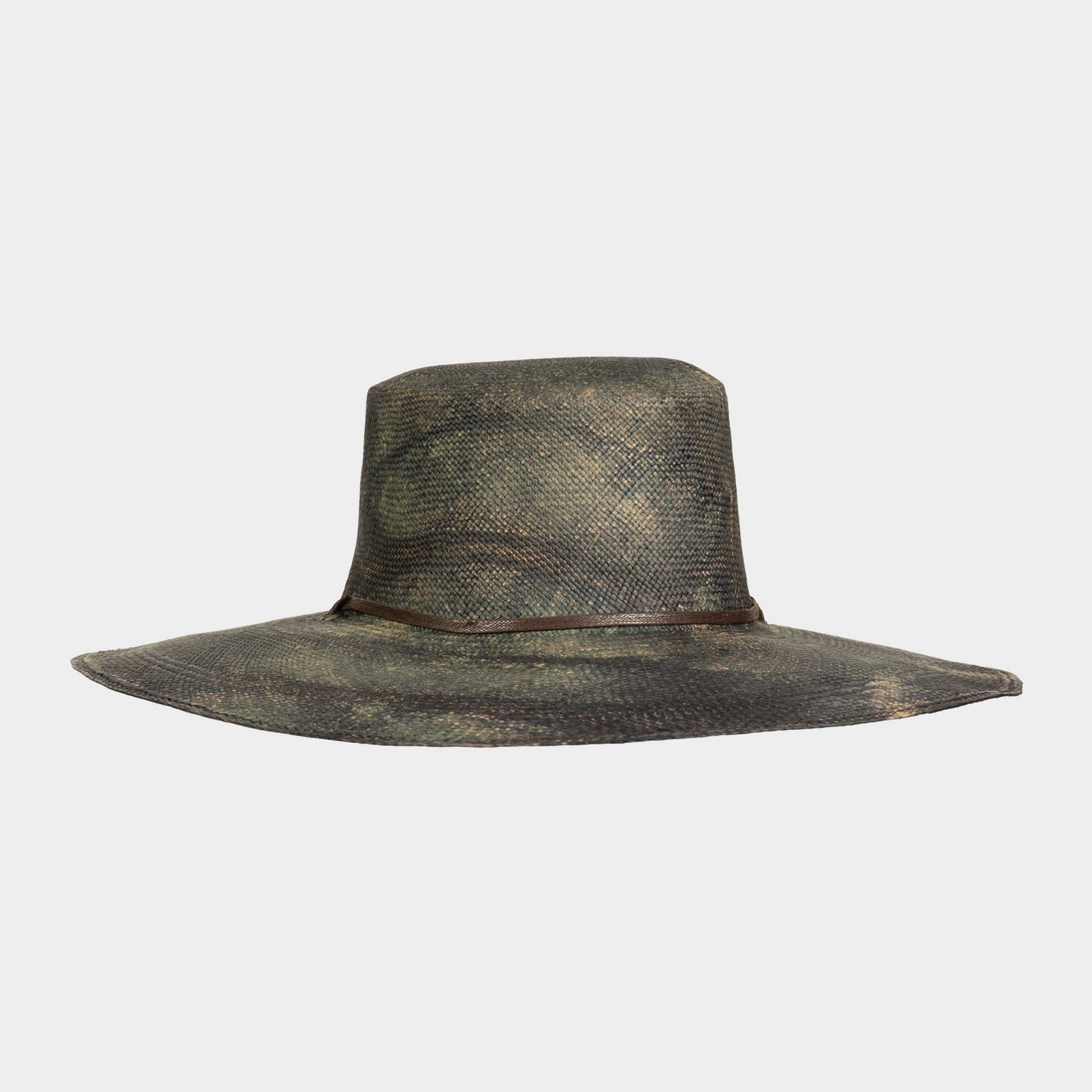 Handwoven Toquilla Straw Hat in Camouflage