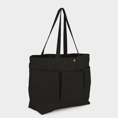 Gardenheir Cotton Canvas Tote Bag in Black