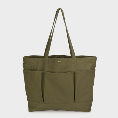 Gardenheir Cotton Canvas Tote Bag in Olive