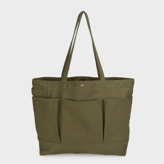 Gardenheir Cotton Canvas Tote Bag in Olive