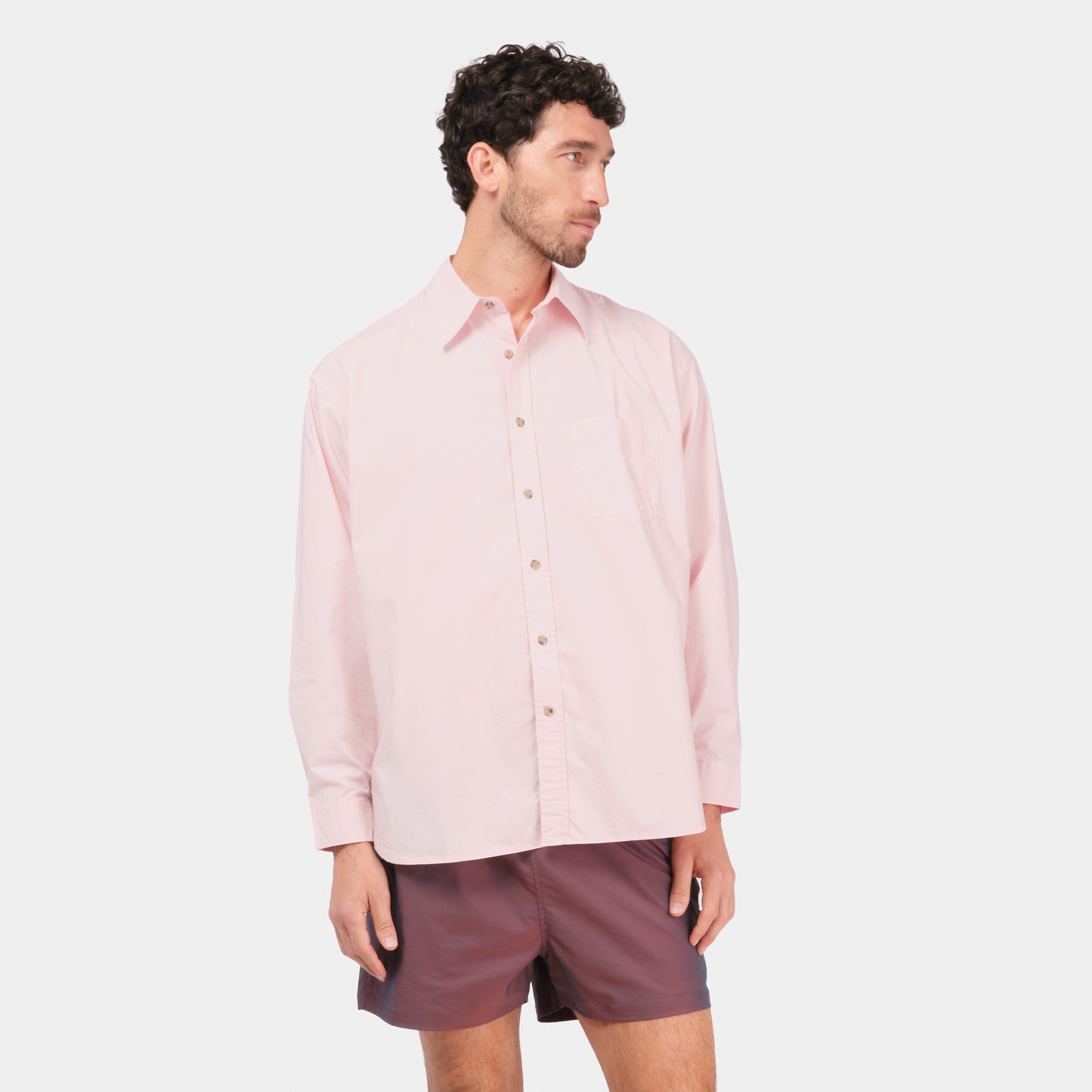 Japanese Typewriter Cotton Gardening Chemise in Peony