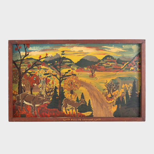 Vintage Vermont Scene Painting, 1969