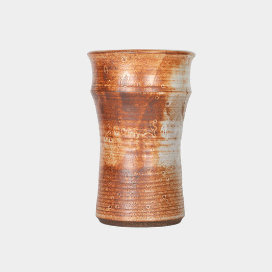 Vintage Ceramic Rippled Vase, Vermont, 20th C.