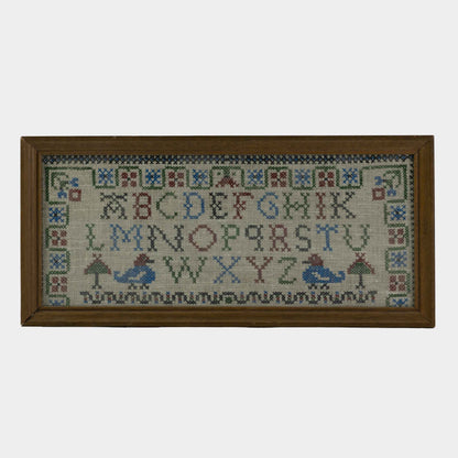 Vintage Cross Stitch Alphabet, Pennsylvania, 20th C.