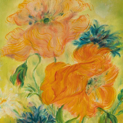 Vintage Floral Painting, New York,  20th C.