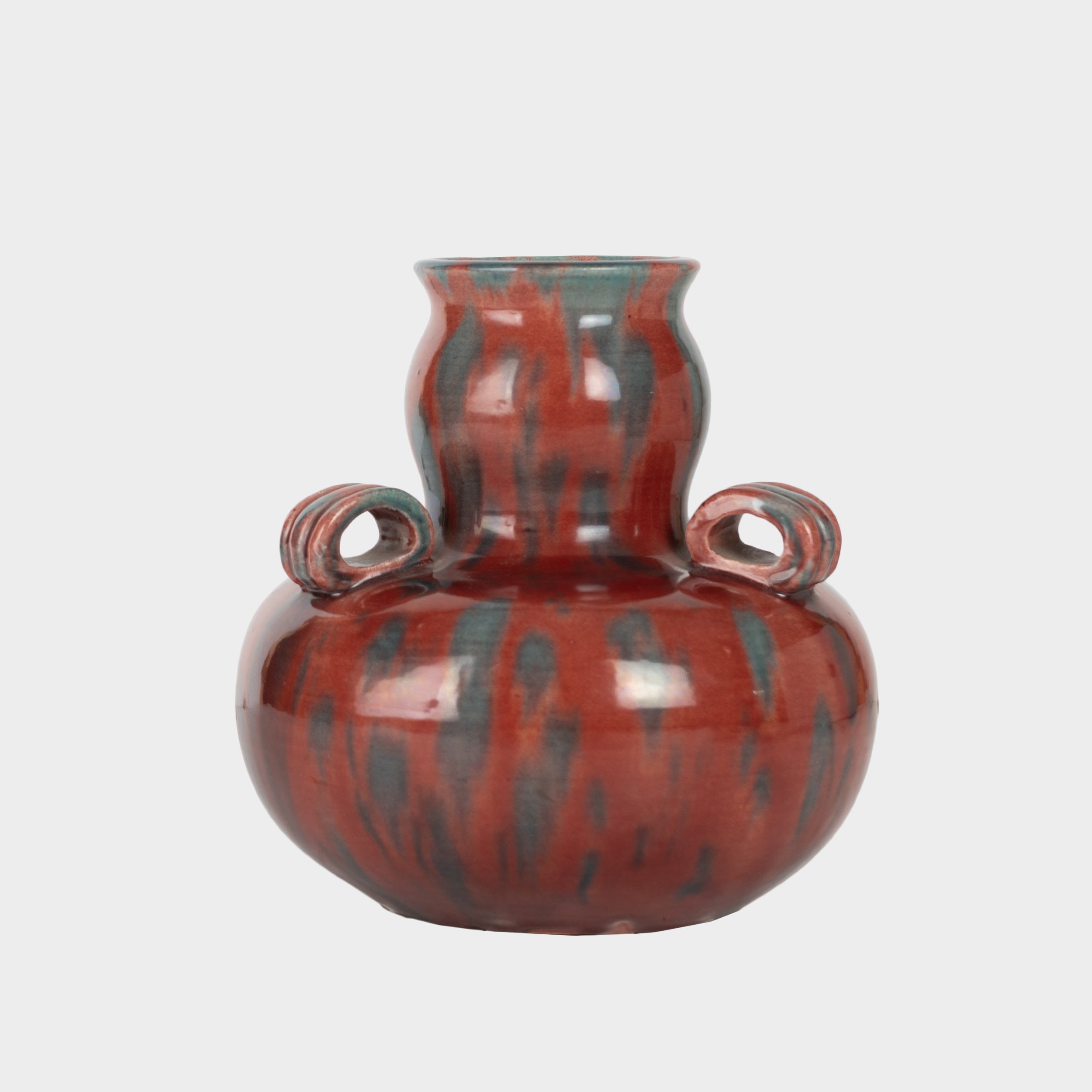 Vintage Japanese Awaji Ware Flambe Vase 2, Japan, 1920s – Gardenheir