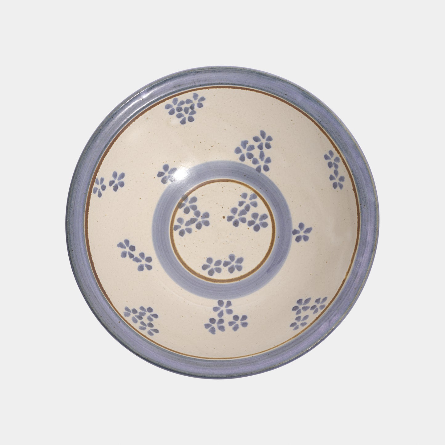 Vintage Ceramic Serving Bowl with Floral Motif