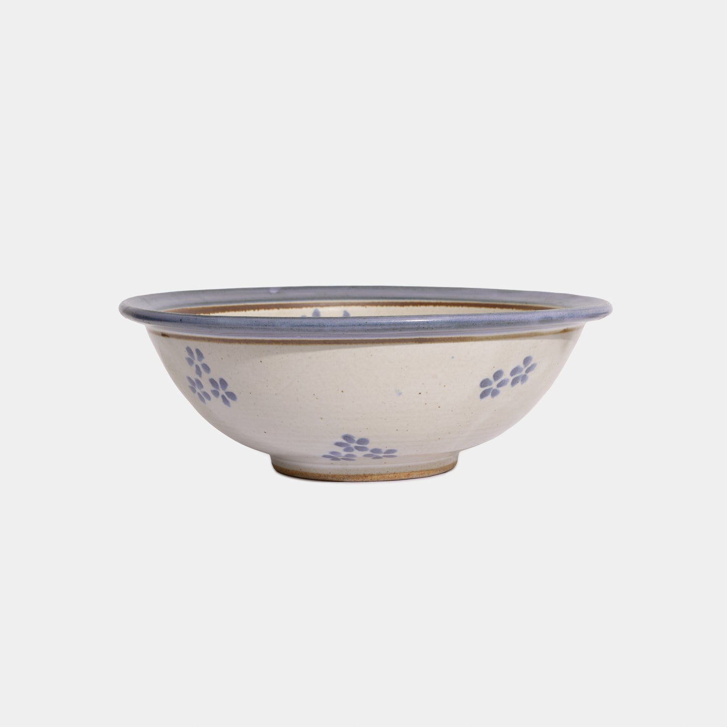 Vintage Ceramic Serving Bowl with Floral Motif