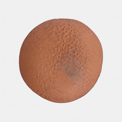 Vintage Incised Geometric Redware Plates