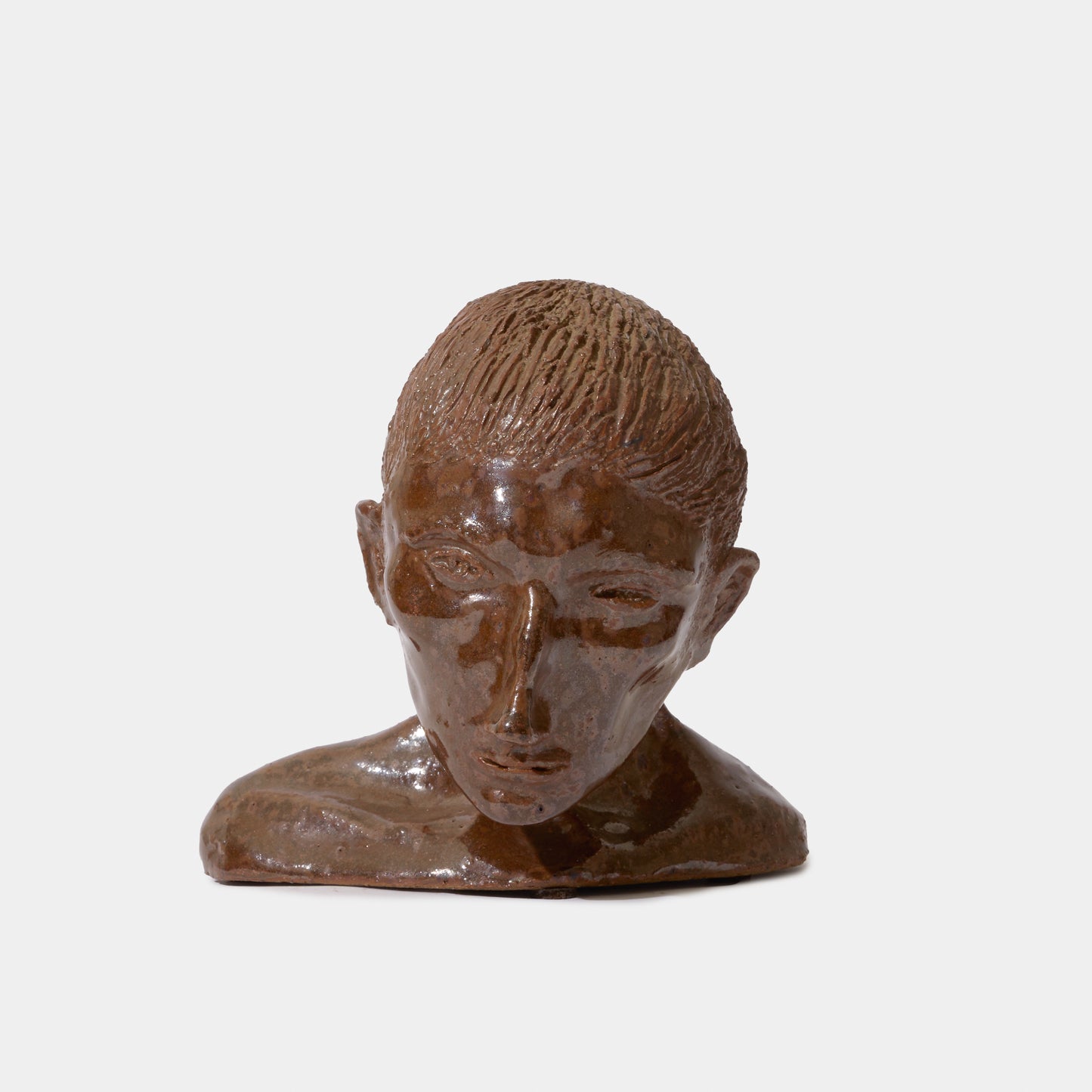Vintage Hand Sculpted Ceramic Bust, 1978