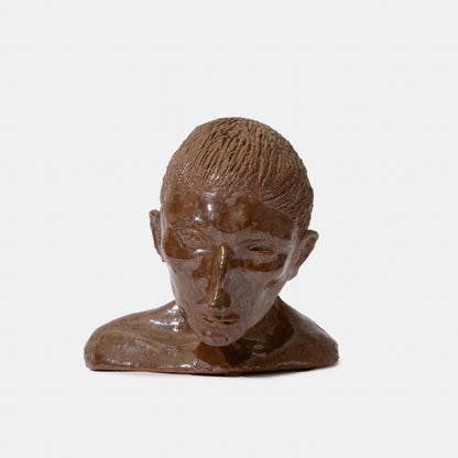 Vintage Hand Sculpted Ceramic Bust, 1978