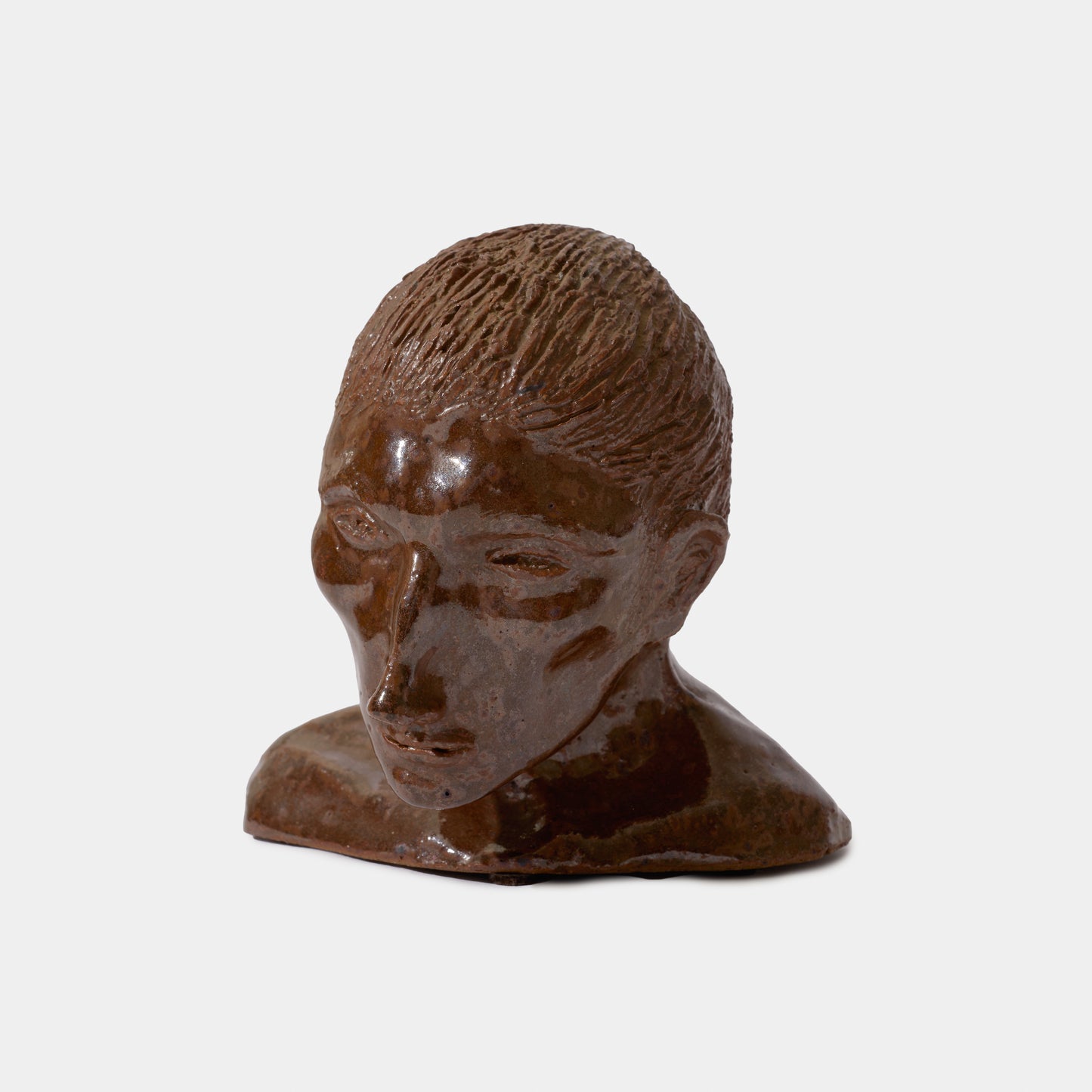 Vintage Hand Sculpted Ceramic Bust, 1978
