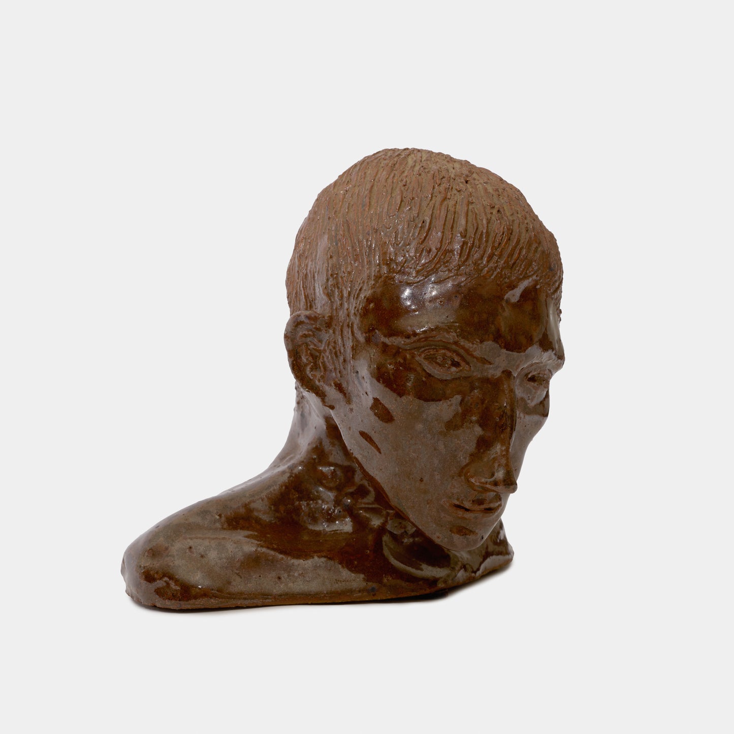 Vintage Hand Sculpted Ceramic Bust, 1978