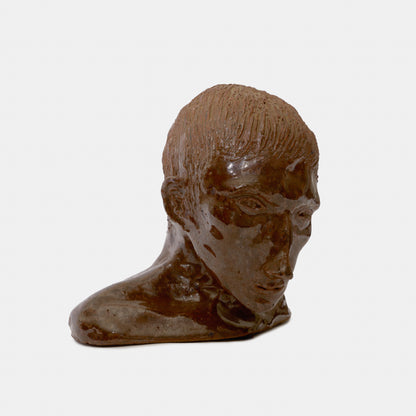 Vintage Hand Sculpted Ceramic Bust, 1978