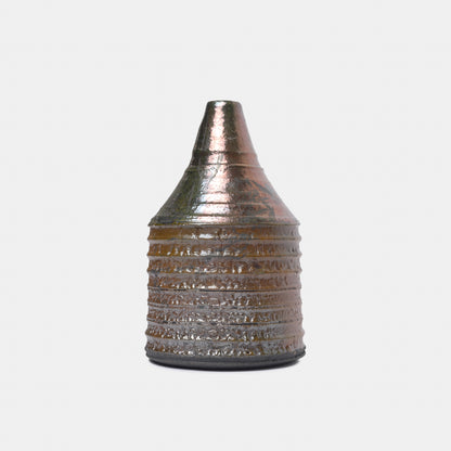 Vintage Ceramic Ribbed Bud Vase