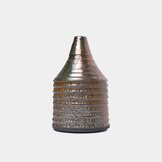 Vintage Ceramic Ribbed Bud Vase