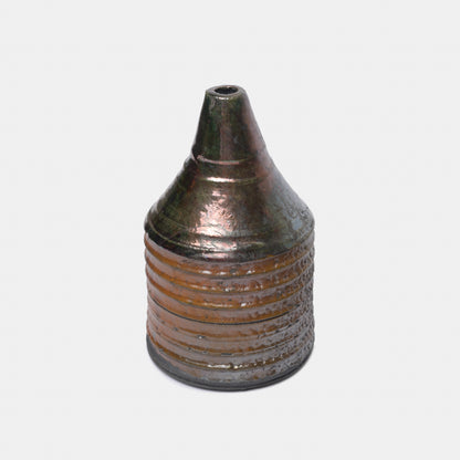 Vintage Ceramic Ribbed Bud Vase