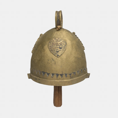 Vintage Javanese Brass Bell with Wood Clapper