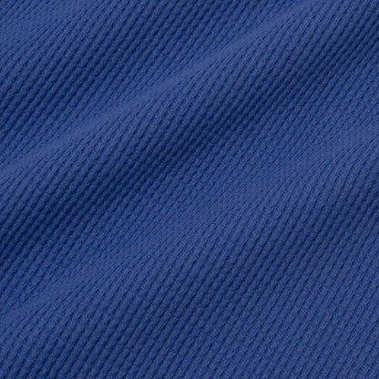 Waffle Long Sleeve Crewneck in French Blue