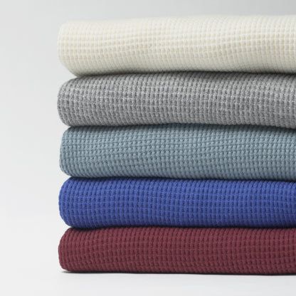 Waffle Long Sleeve Crewneck in Grey