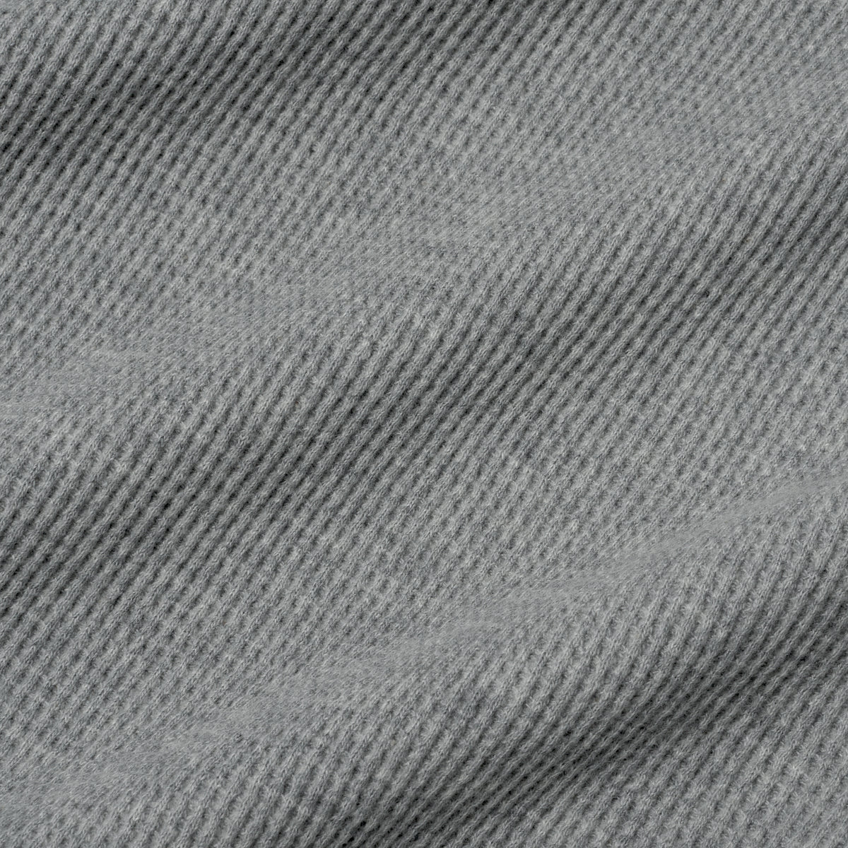 Waffle Long Sleeve Crewneck in Grey