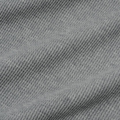 Waffle Long Sleeve Crewneck in Grey