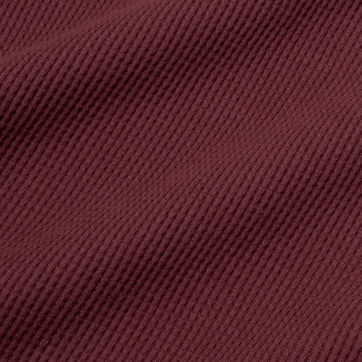 Waffle Long Sleeve Crewneck in Oxblood