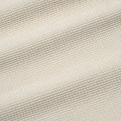 Waffle Long Sleeve Crewneck in Porcelain