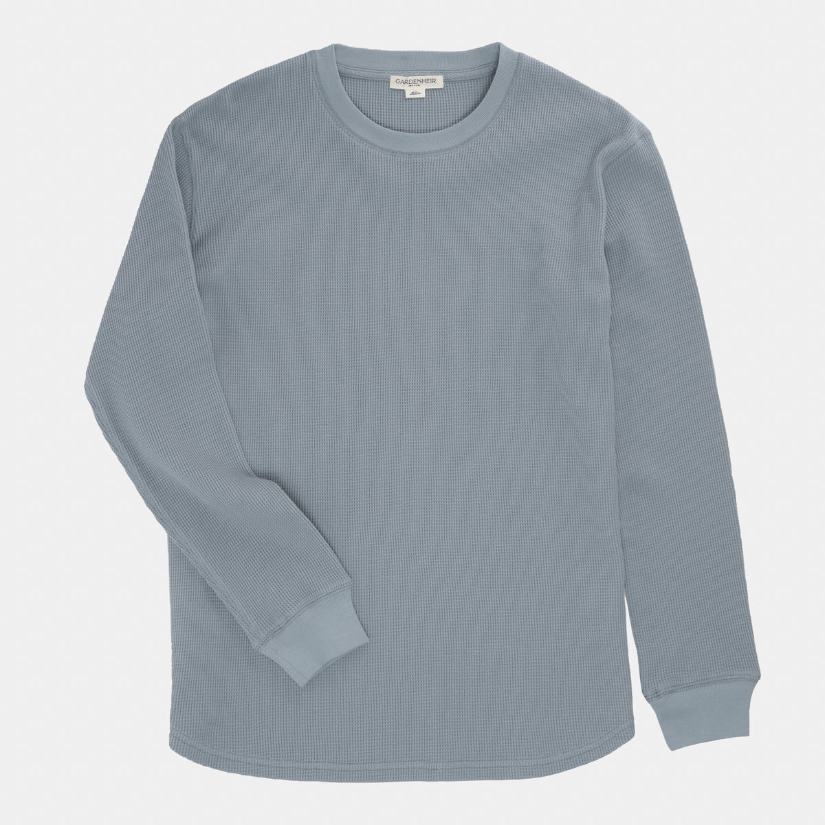 Waffle Long Sleeve Crewneck in Storm