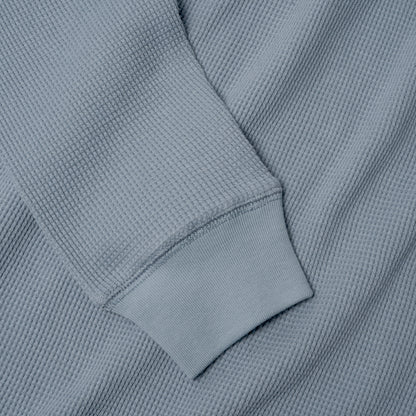 Waffle Long Sleeve Crewneck in Storm
