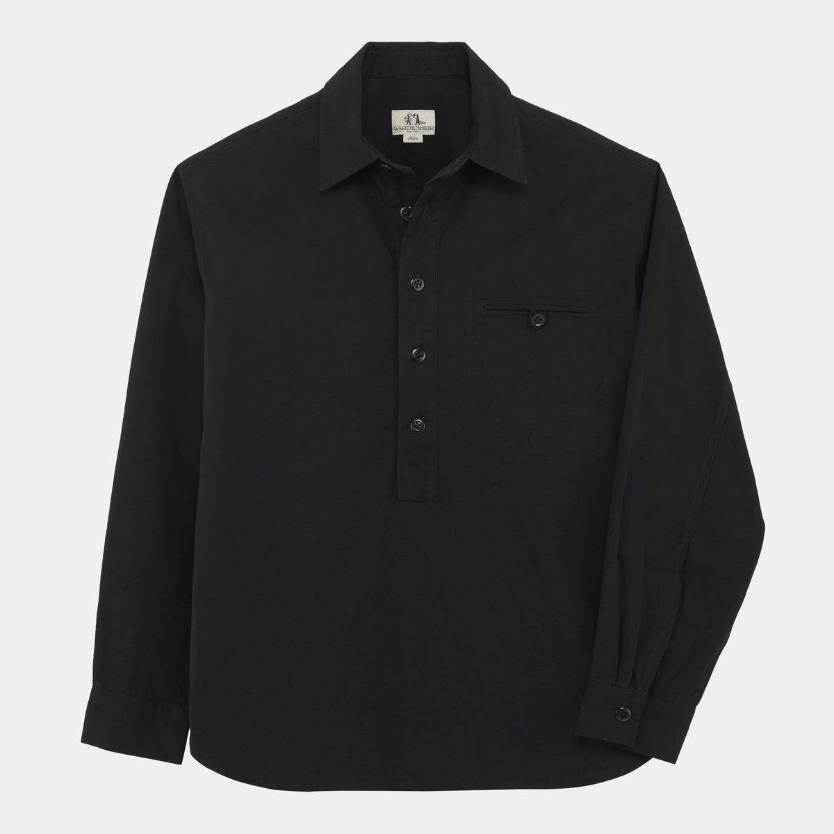 Washed Cotton Gardening Smock No. 2 in Vintage Black