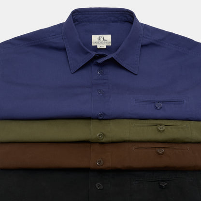 Washed Cotton Gardening Smock No. 2 in French Navy