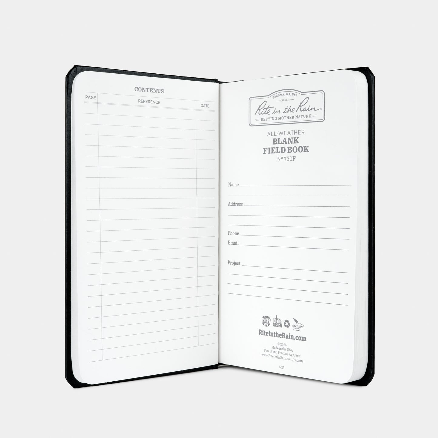 Waterproof Hard Cover Notebook – Blank Pages