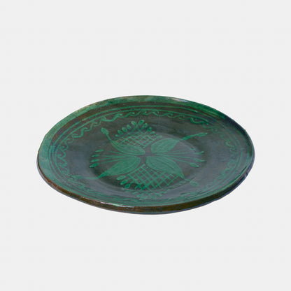 Vintage Slip Painted Redware Plate