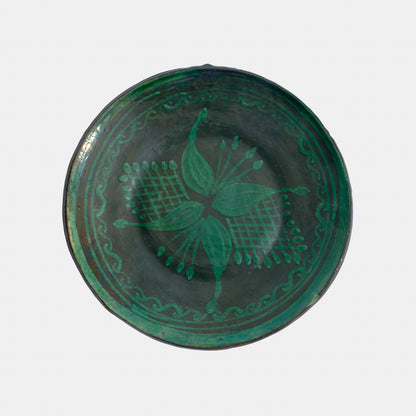 Vintage Slip Painted Redware Plate