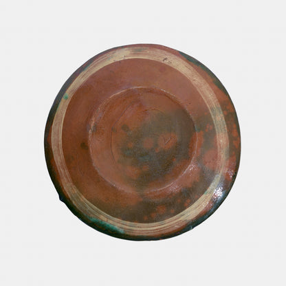 Vintage Slip Painted Redware Plate
