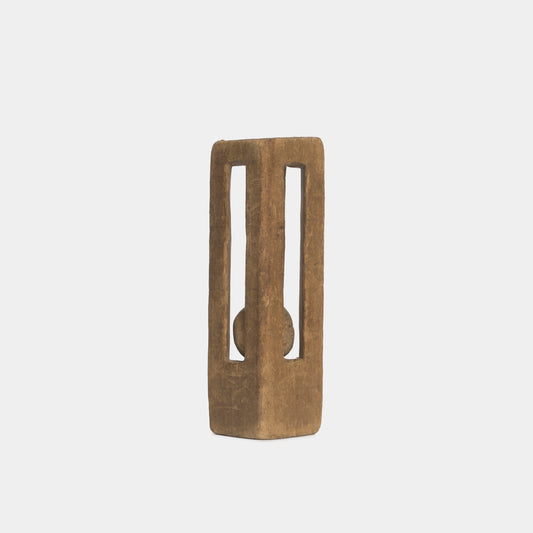 Vintage Folk Carved Cage Rattle #2, 1940s