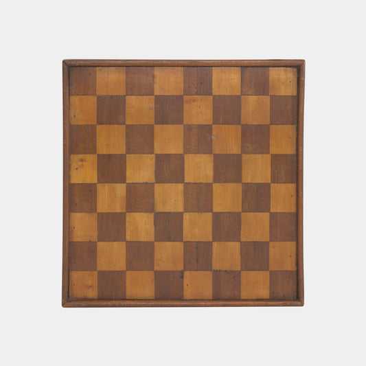 Antique Inlaid Wood Checkerboard