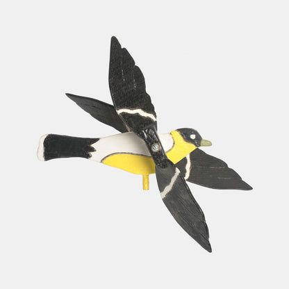 Vintage Wooden Whirligig - Goldfinch