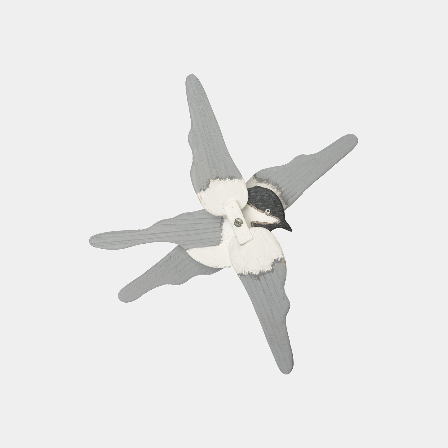 Vintage Wooden Whirligig - Chickadee