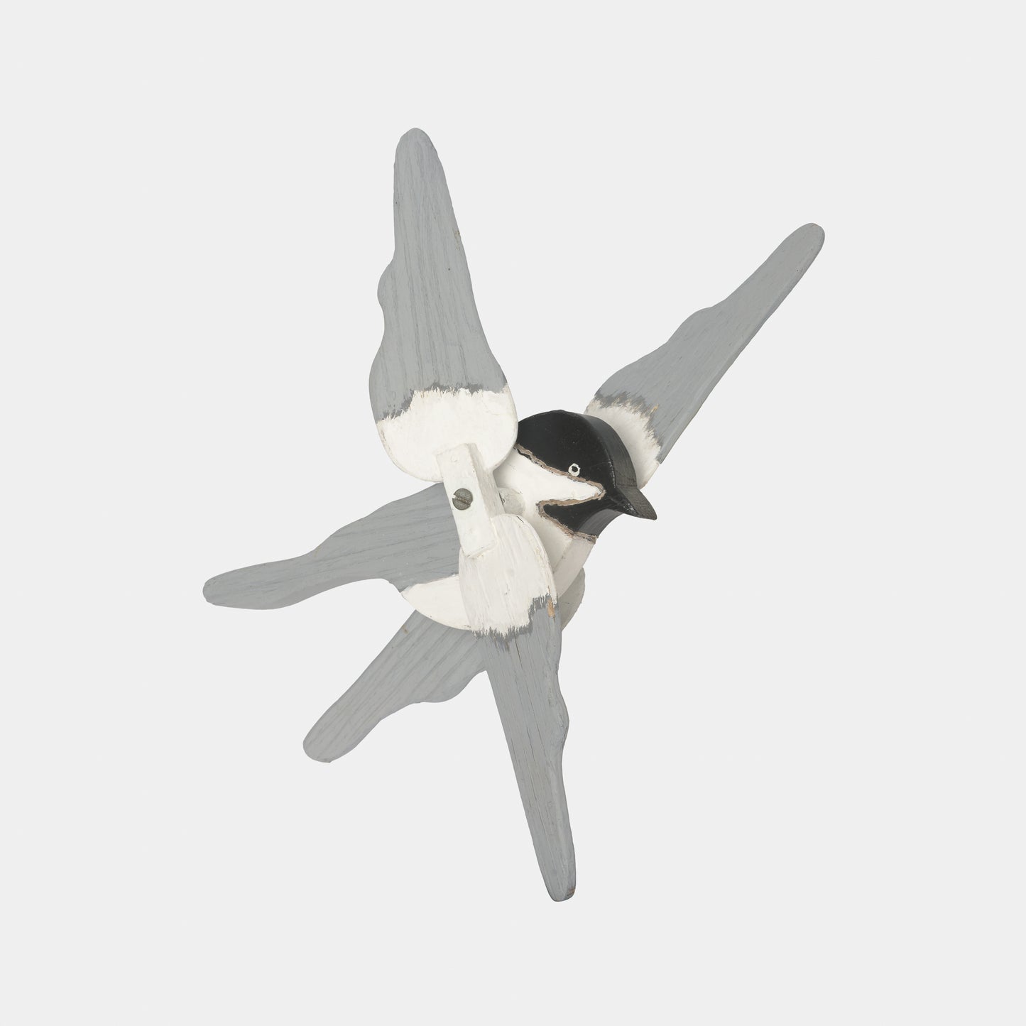 Vintage Wooden Whirligig - Chickadee