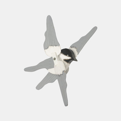 Vintage Wooden Whirligig - Chickadee